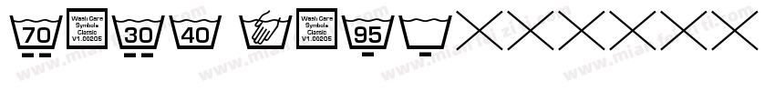 wash care字体转换